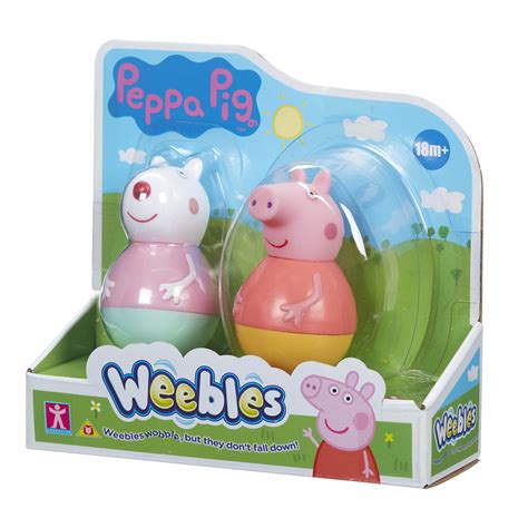 Compre Peppa Pig Pack 2 Weebles De 8cm Peppa E Susie Aqui Na