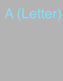 Actual size of A(Letter) Paper