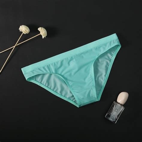 Mens Ice Silk Briefs Sexy Low Waist Bikini Panties Pouch Breathable Underwear Ebay