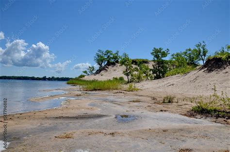 Dunes Beach sand dunes at Sandbanks Provincial Park in Ontario, Canada ...