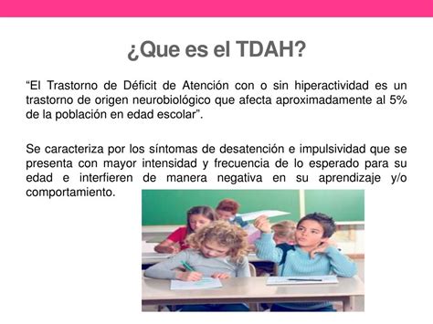 Ppt Trastorno De Déficit De Atención Con Hiperactividad Tdah Powerpoint Presentation Id