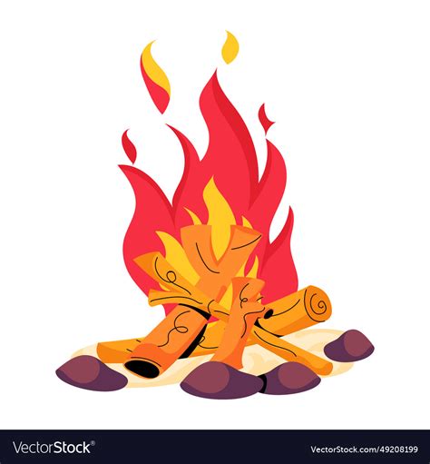 Bonfire Royalty Free Vector Image - VectorStock