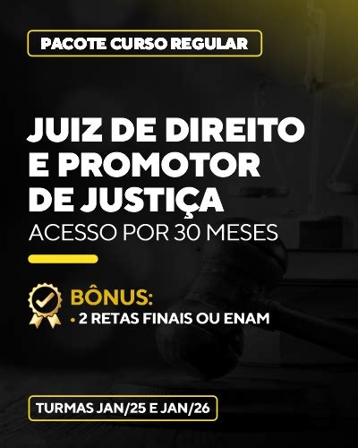 Curso Juiz De Direito E Promotor De Justi A Meses Cursos Online