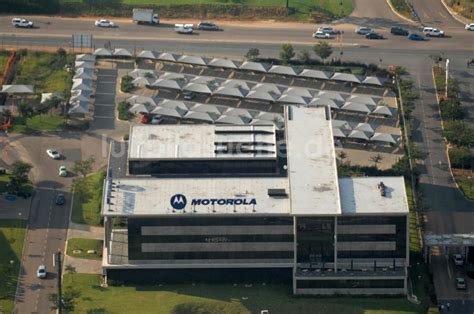 Luftaufnahme Johannesburg Gebäude von Motorola im Industriegebiet am