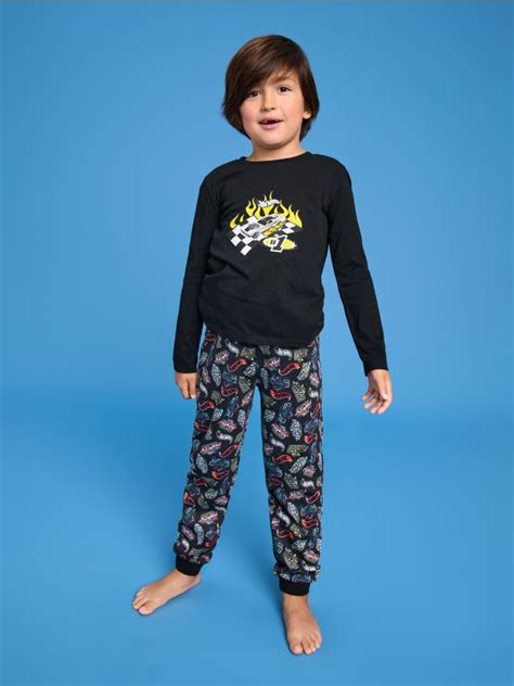 Two Piece Pyjama Set Hot Wheels Color Black SINSAY XU608 99X
