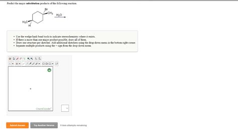 Solved Predict the major substitution products of the | Chegg.com