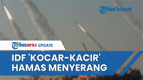 Tentara Israel KABUR Saat Hamas Hantam Tel Aviv Dengan Roket IDF Kocar