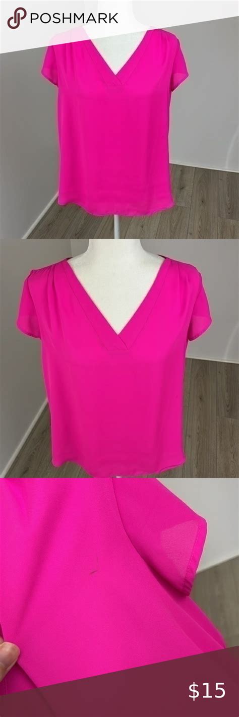 Apt Hot Pink Short Sleeve Blouse Size PL Hot Pink Shorts Short Sleeve Blouse Clothes Design