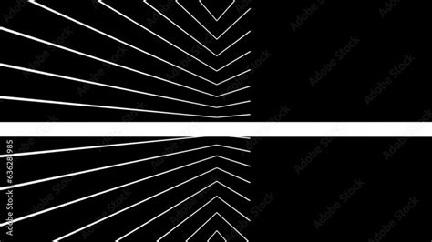 White Pyramidal Motion Laser Lines Effect On Black Motion Background Vj