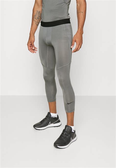 Nike Performance 3 4 Sporthose Smoke Grey Black Grau Zalando At