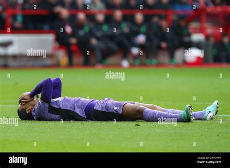 Nottingham Uk Nd Mar Virgil Van Dijk Of Liverpool Goes Down