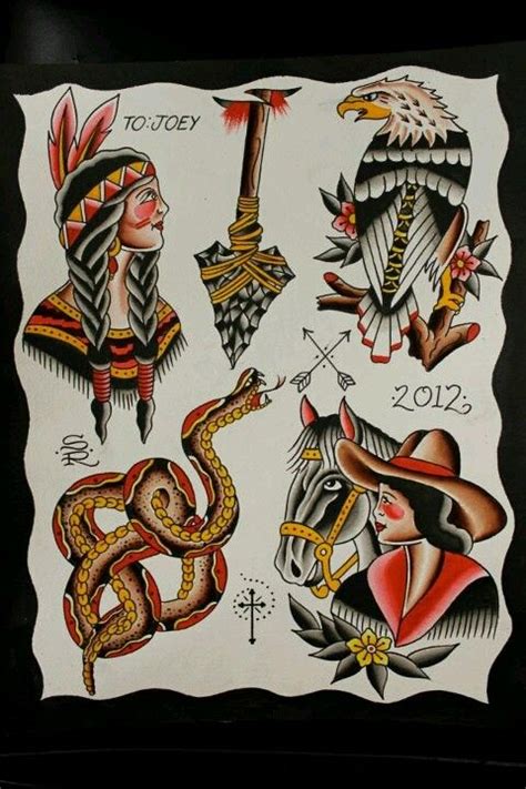 Traditional Western Tattoo Flash Prints Art & Collectibles jan-takayama.com