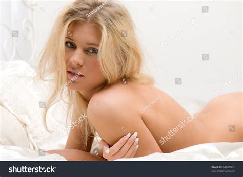 Naked Beautiful Woman Lying On Bed Stock Photo 64108003 Shutterstock