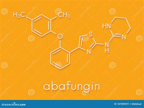 Abafungin Antifungal Drug Molecule Skeletal Formula Stock Illustration Illustration Of