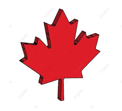 Canadian Maple Leaf In 3d Red Leaf Graphic Vector, Red, Leaf, Graphic ...