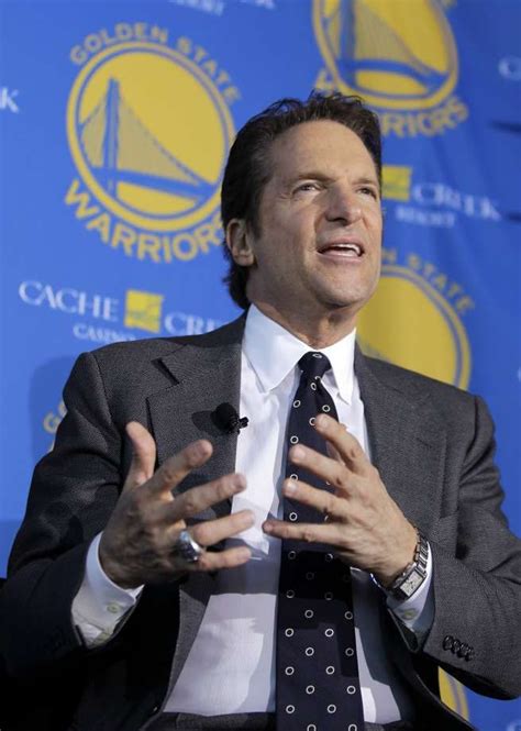 Golden State Warriors new co-owner Peter Guber, gestures during his ...