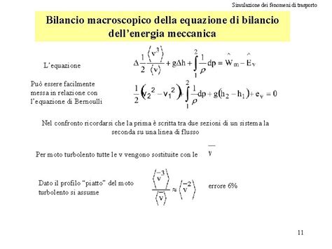 Simulazione Dei Fenomeni Di Trasporto Bilanci Macroscopici Dai