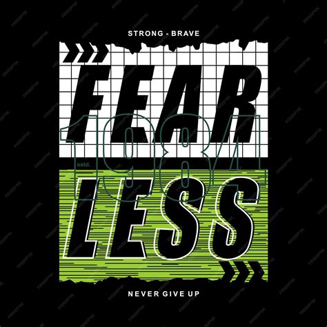 premium vector fearless abstract lettering graphic typography vector