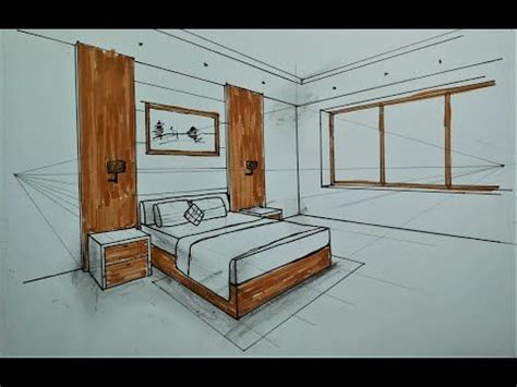 How To Draw Bedroom In 2 Point Perspective Perspective Room Room