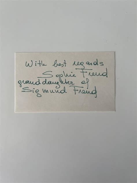 Sophie Freud Original Signature