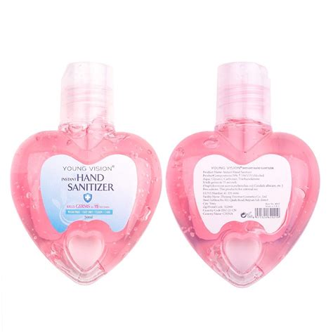 Fda Msds Heart Shape Hand Sanitizer Portable Hand Sanitizer Gel 50ml