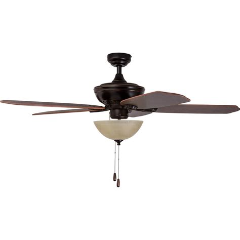 52 Inch Spring Hollow Oil Rubbed Bronze Pull Chain Ceiling Fan