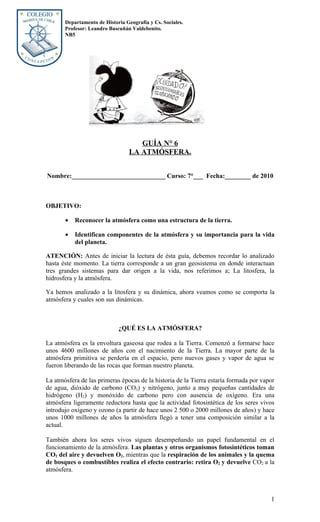 Guía n 6 la atmosfera PDF