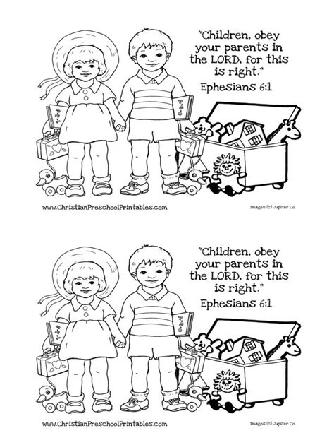 Children Obey Your Parents Coloring Page at GetColorings.com | Free ...