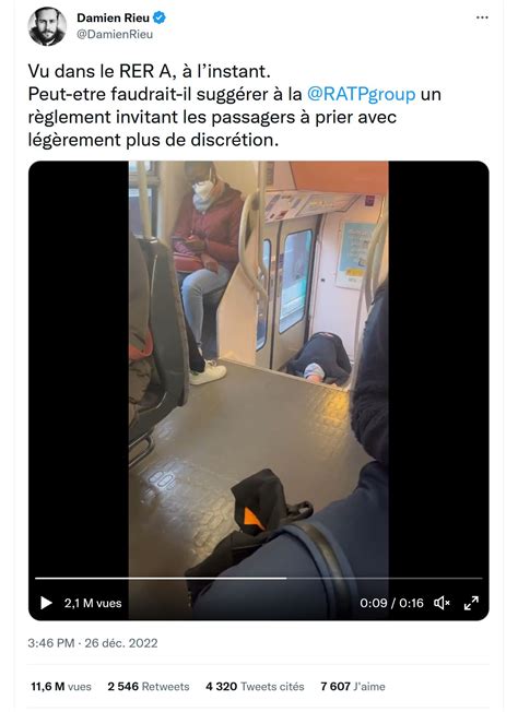 WTF86 Damien Rieu et la prière dans le RER Info Libertaire