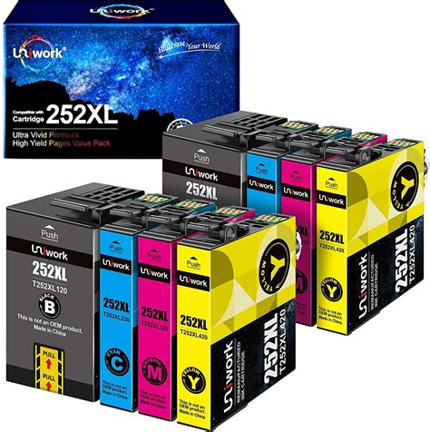 Ink For Epson 252xl 252 Xl T252xl Use For Workforce Wf 3640 Wf 3620 Wf 7110 7445045920952 Ebay