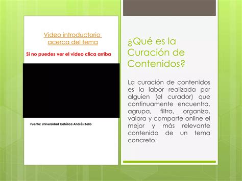 Curaci N De Contenidos Ppt