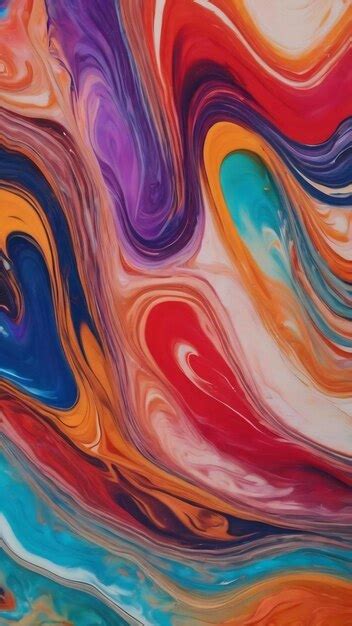 Premium Photo Fluid Art Abstract Colorful Background Wallpaper Mixing