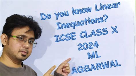 ICSE Class 10 Maths Linear Inequations In One Variable Linear