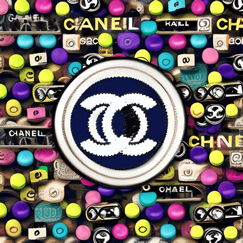 Designer Background Wearing Chanel with Chanel Logo on Colorful ...