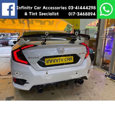 Honda Civic FC Varis V2 Spoiler GT Wing Shopee Malaysia