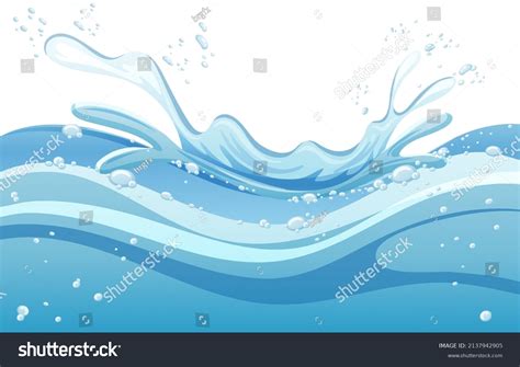 Water Splash On White Background Illustration Stock Vector (Royalty Free) 2137942905 | Shutterstock