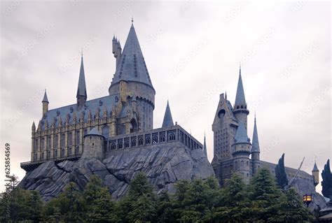 OSAKA, JAPAN - 02022023: Universal Studios Japan . The Hogwarts castle ...