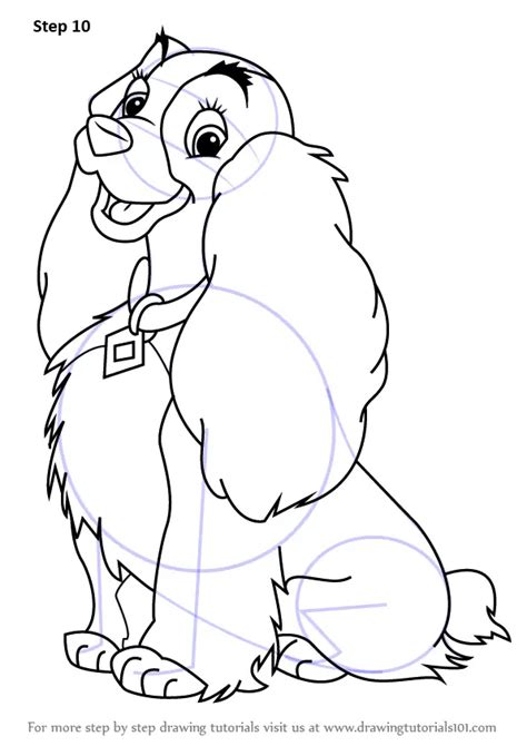 Learn How To Draw Lady From Lady And The Tramp Lady And The Tramp