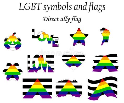 Straight Allies Pride Flag In Format Lgbt Community Flag Stock Vector