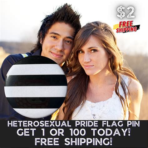 Heterosexual Pride Pin Button Etsy