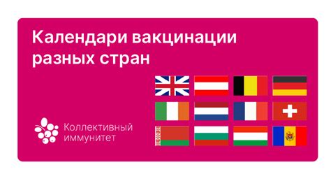 Календари вакцинации разных стран