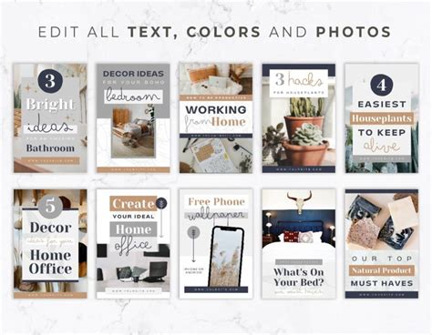 Pinterest Templates For Canva Thirty One Palms Studio