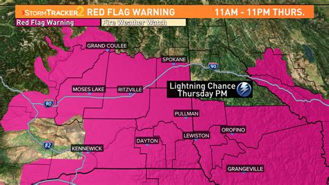 Spokane Weather Thunderstorms Create High Fire Danger Thursday