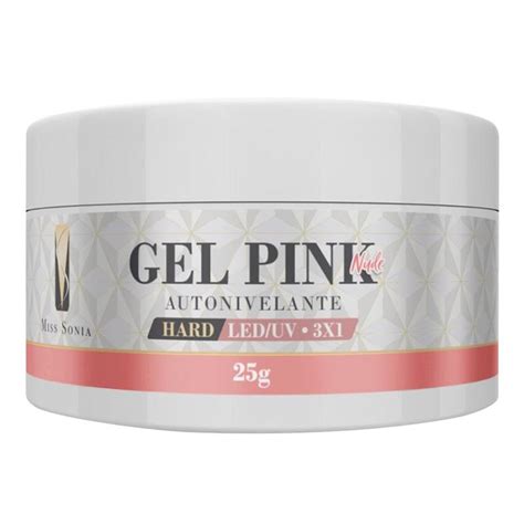 Gel Led Uv Hard Miss Sonia Pink Nude Alongamento Unhas G Gel Para