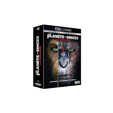 Coffret trilogie la planète des singes les origines l affrontement