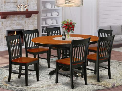 Amazon East West Furniture KENO7 BCH W 7 Piece Dining Room