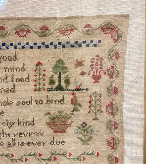 Mary Ann Semple An Embroidered Sampler 1851 Embroidered With An