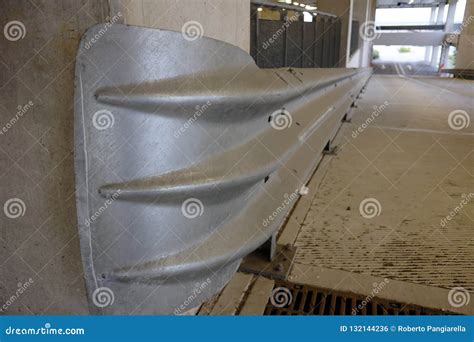 Guardrail In Covered Parking Lot Stock Photo Image Of Barrier