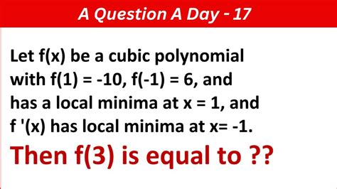 A Question A Day 17 AOD Jee Main Jee Advanced NDA MT Maths