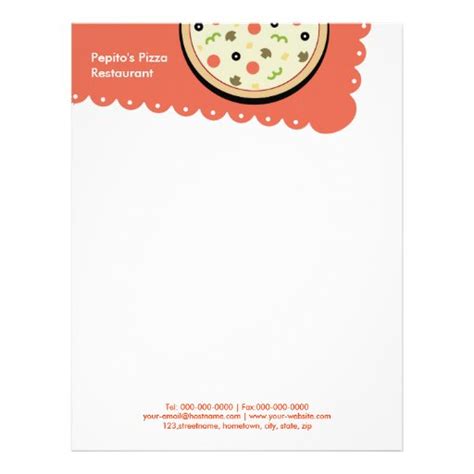 Pizza Letterhead Zazzle